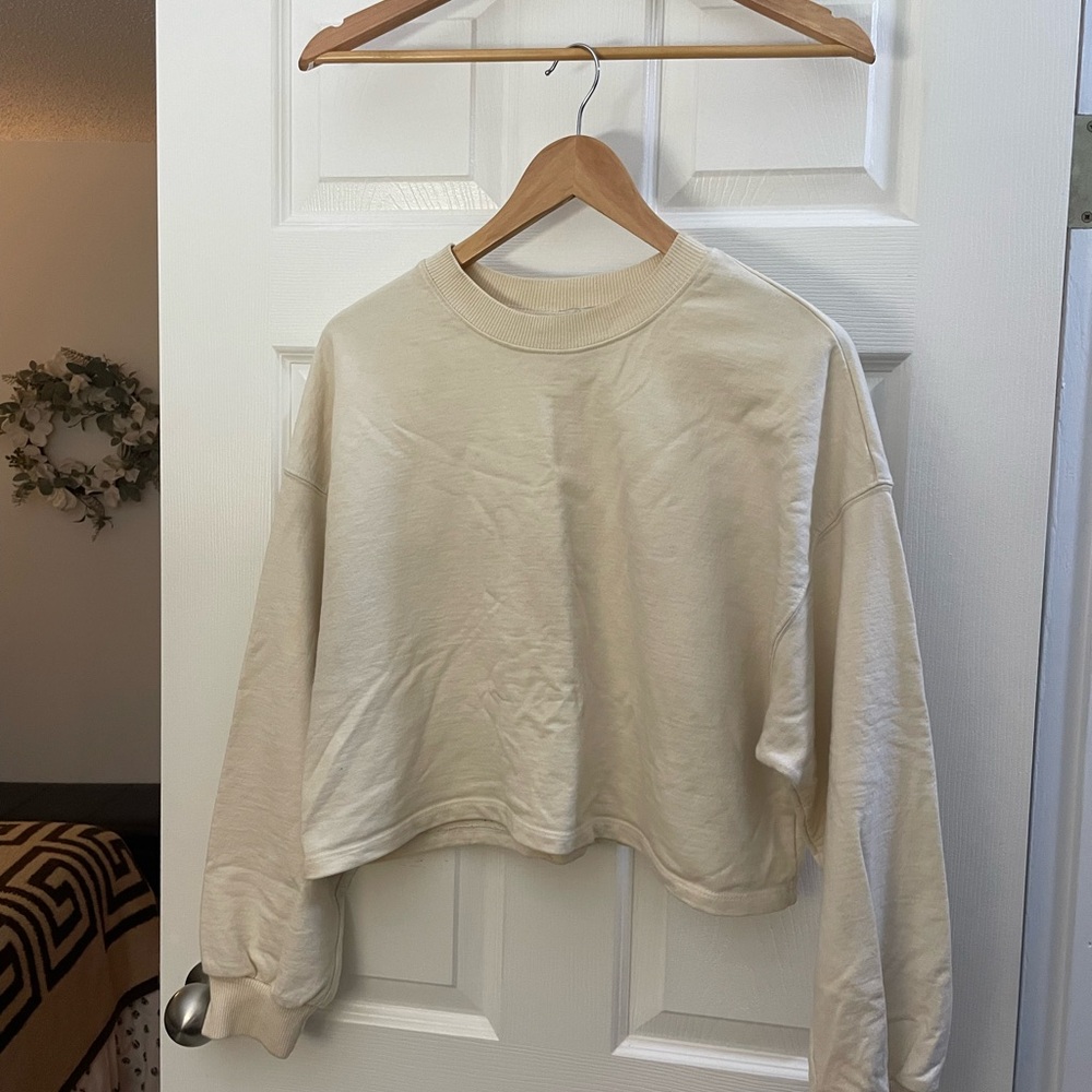 NLT Cream Cropped Sweatshirt